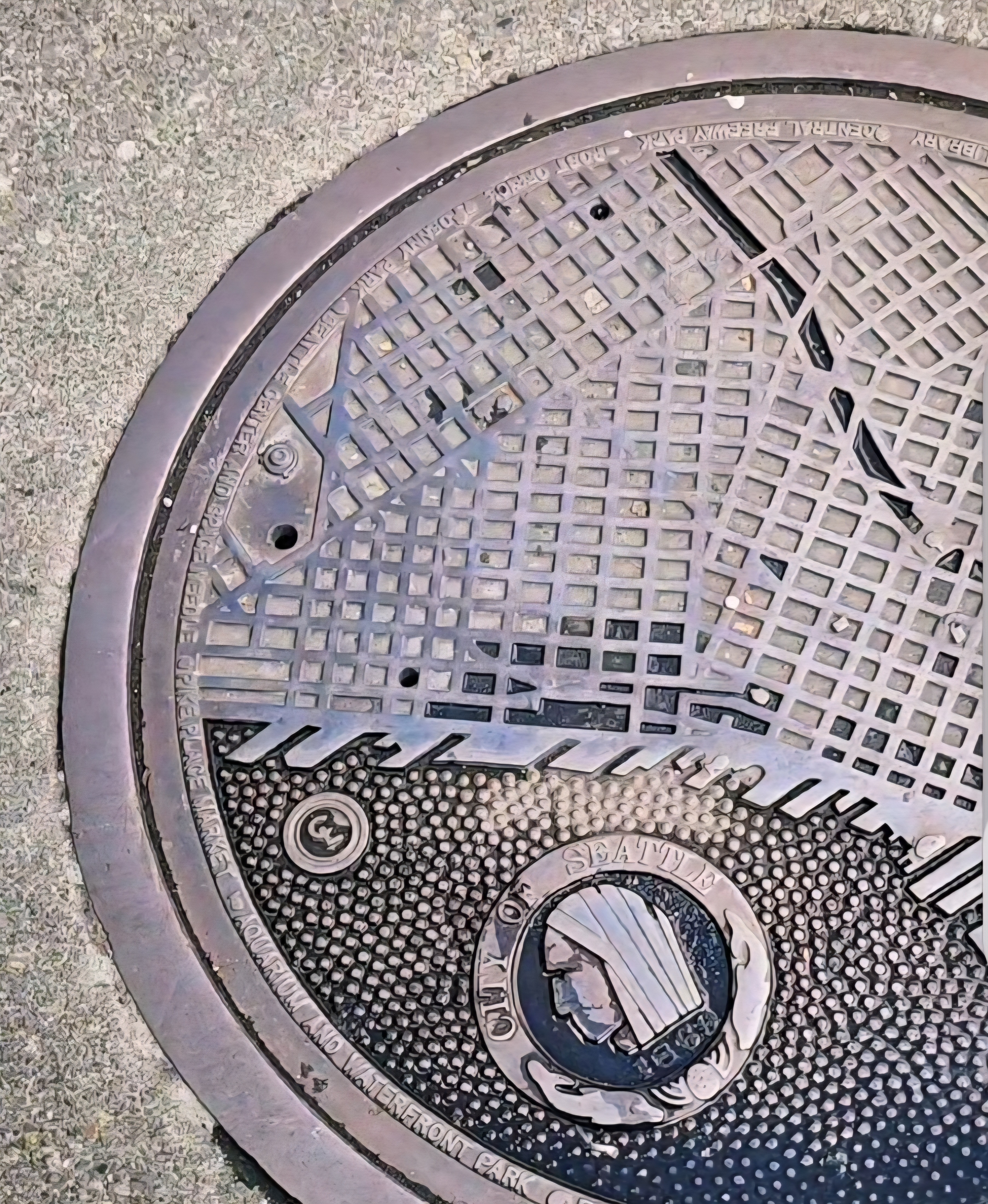 Seattle Map Hatch Cover