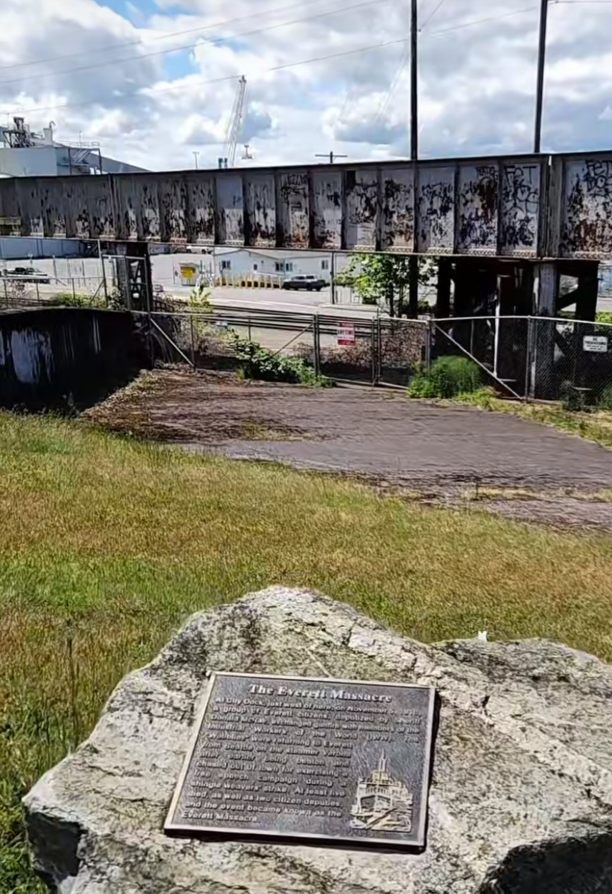 Everett Massacre Site and Plaque