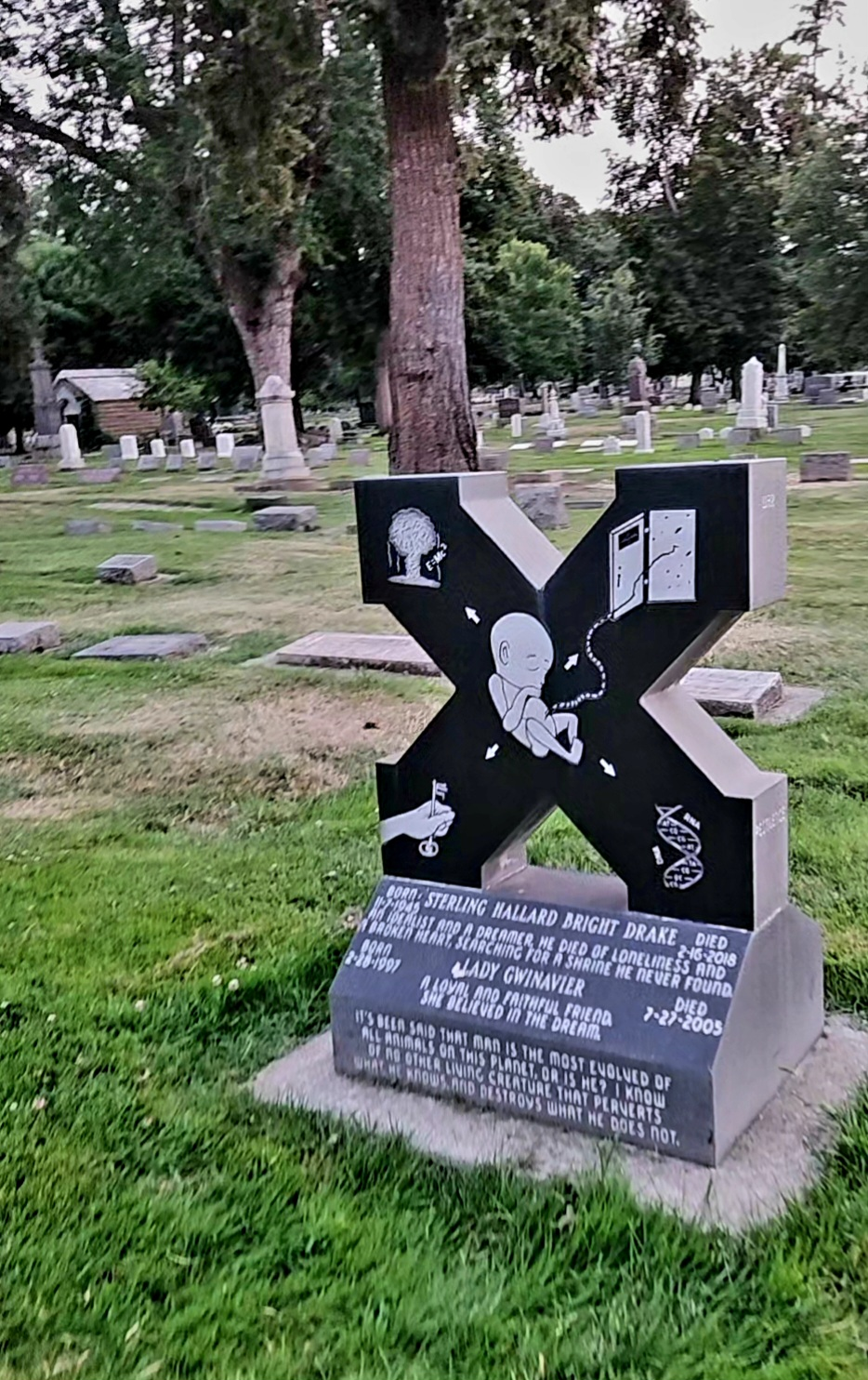 Sterling Drake-X Headstone